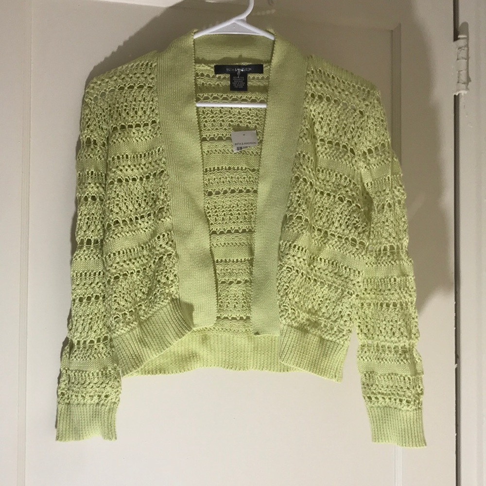 89th & Madison light green knitted cardigan